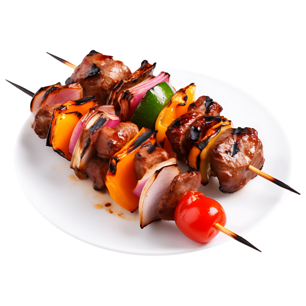 Tasty Grilled Kebab Stick Silhouettes png