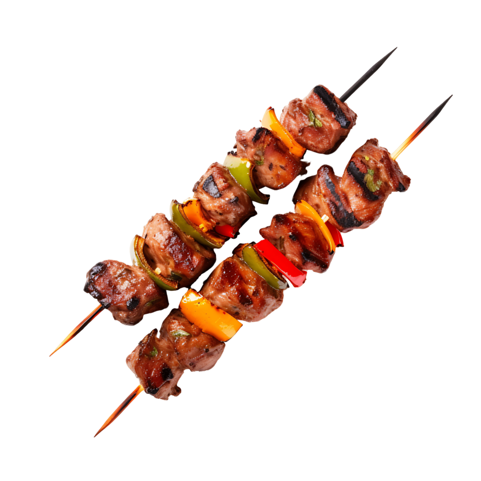 Irresistible BBQ Kebab Silhouettes on Skewers png