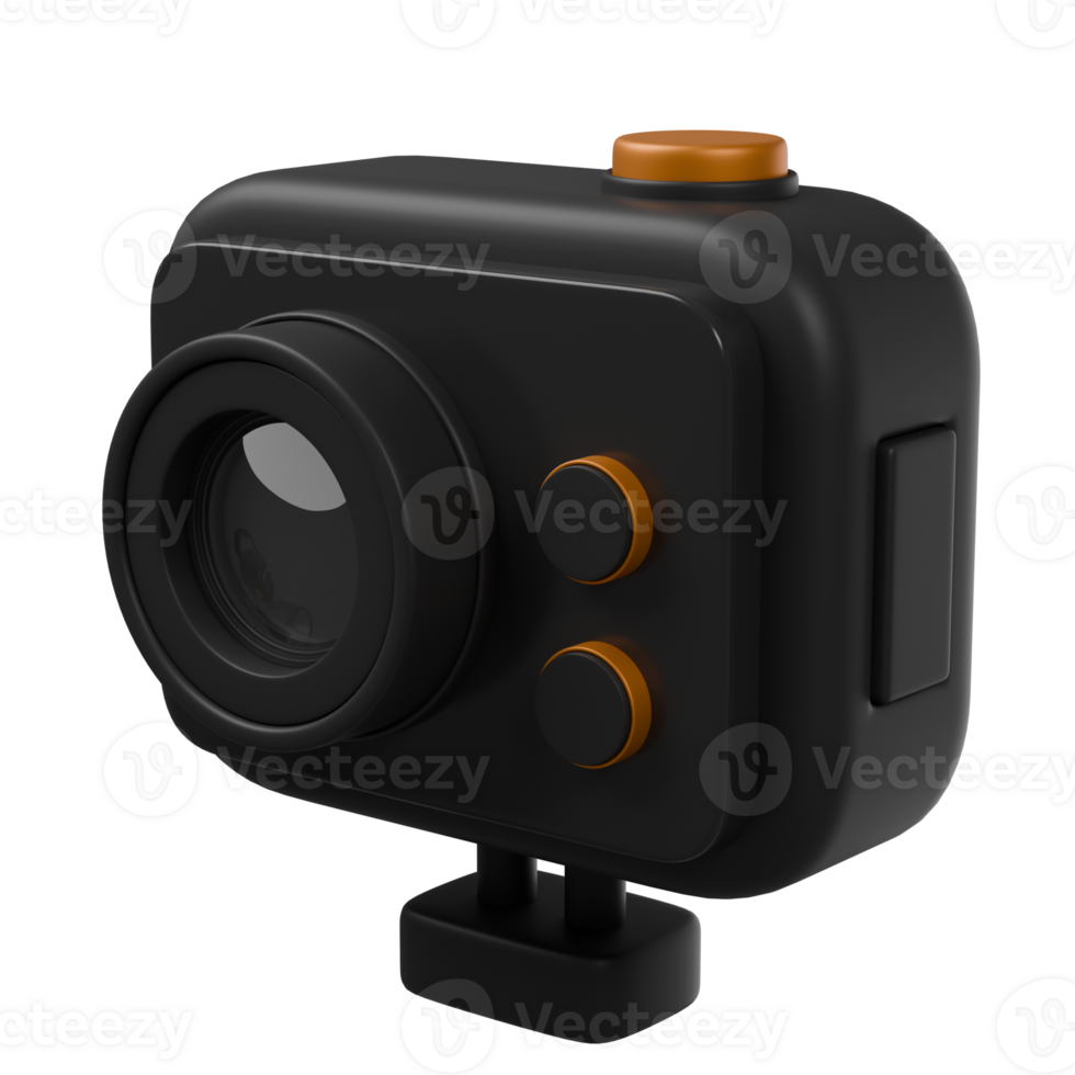 Action camera 3d render png