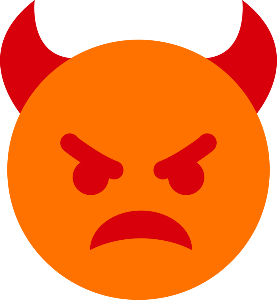 The red demon mask is angry png