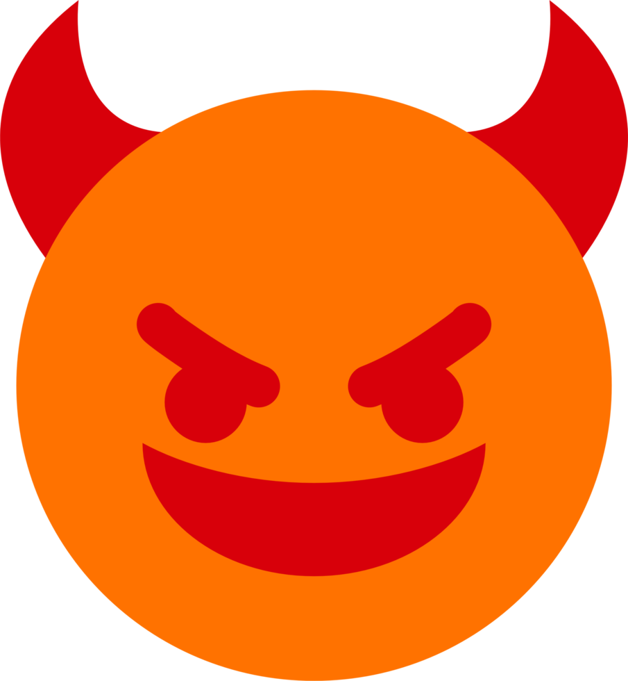 The red demon mask had a smile on it png
