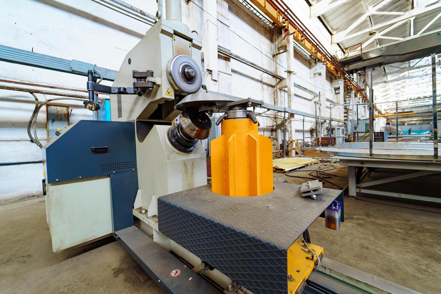 Engineering heavy technologies. Factory metal producing workshop. photo