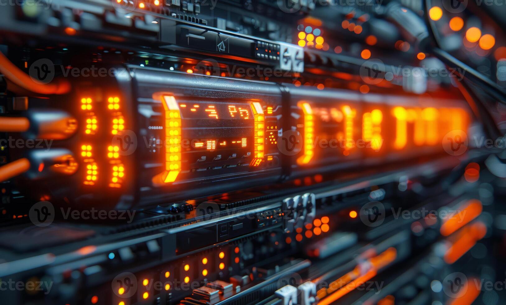 Modern web network and internet telecommunication technology big data storage and cloud computing computer service business concept photo