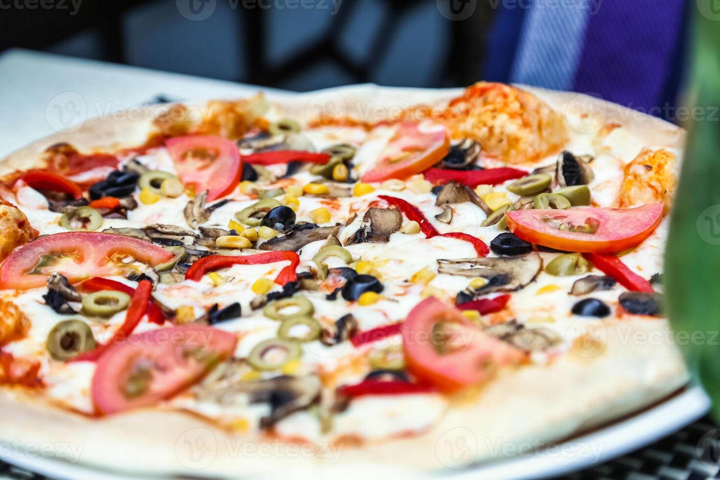 Pizza on The White Plate photo