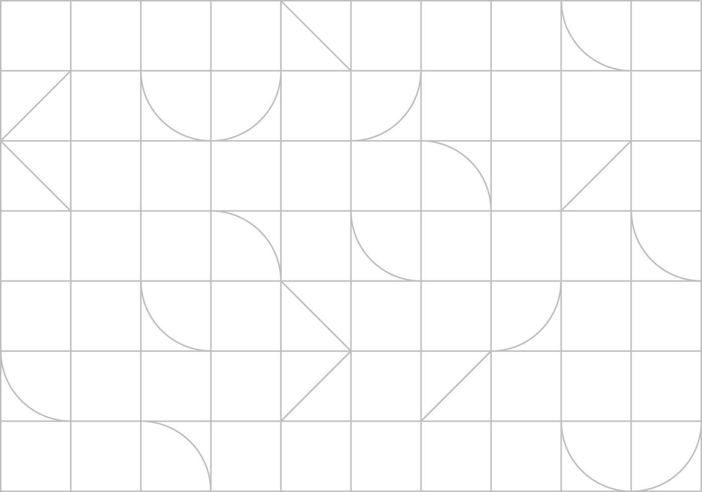 Linear seamless art deco pattern drawing in linear style on white background vector