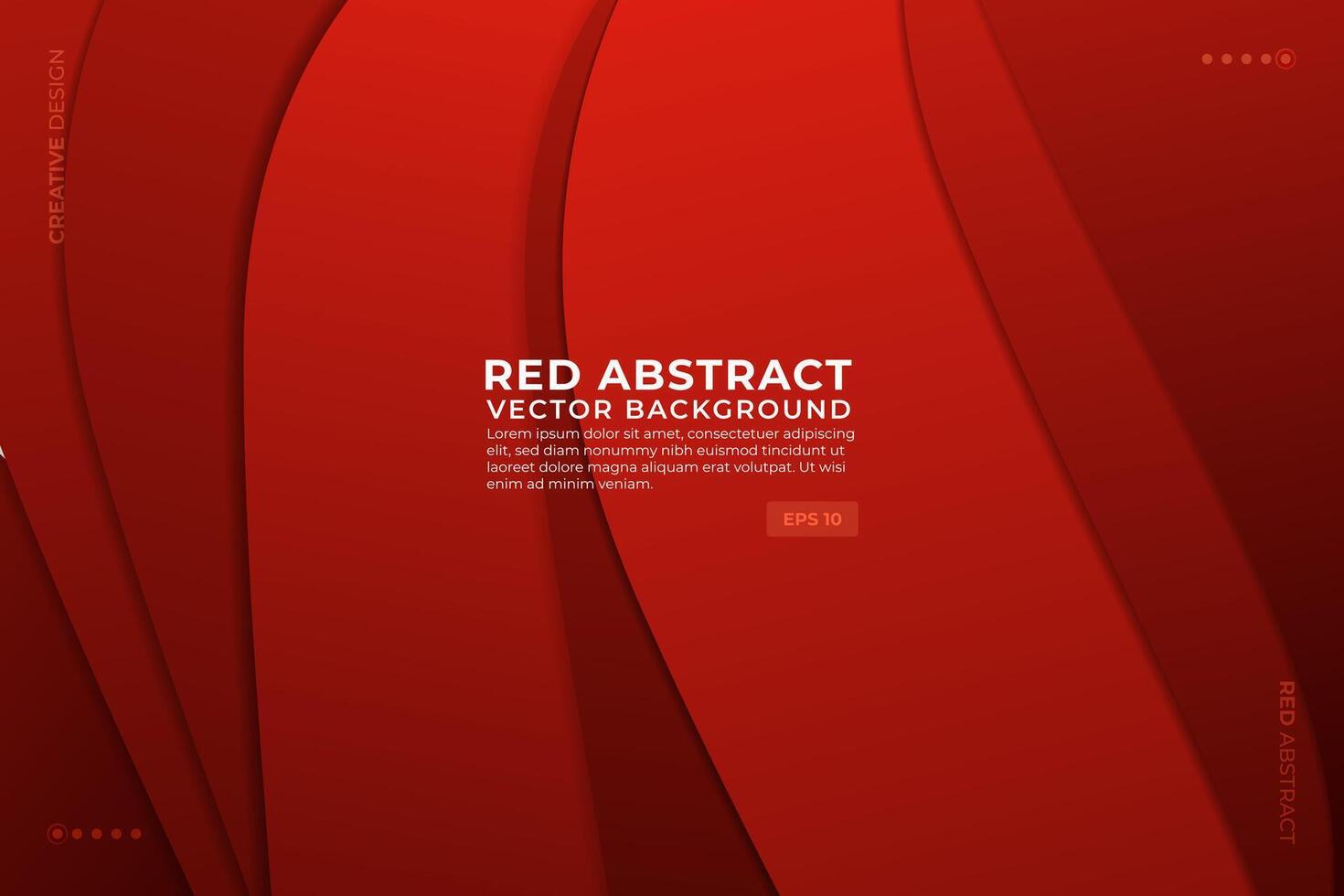 Red Abstract Background with Paper cut Style vector