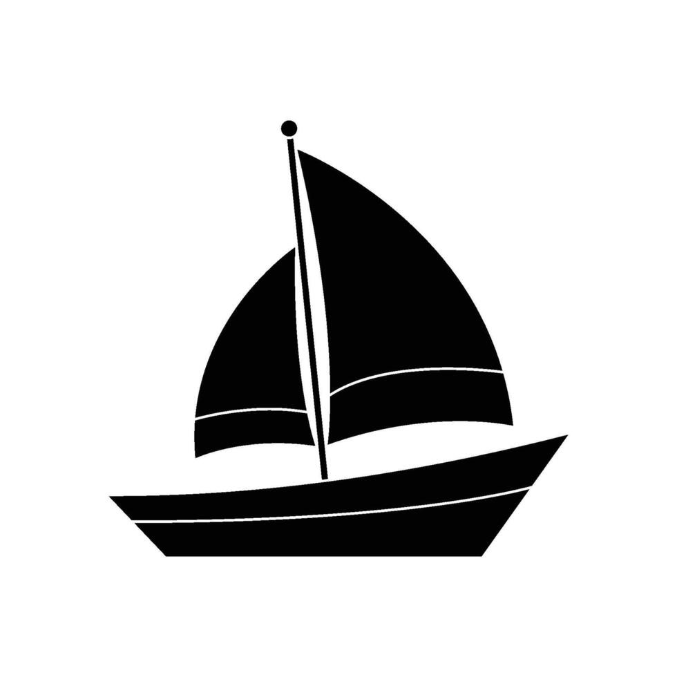 sailboat icon logo vector