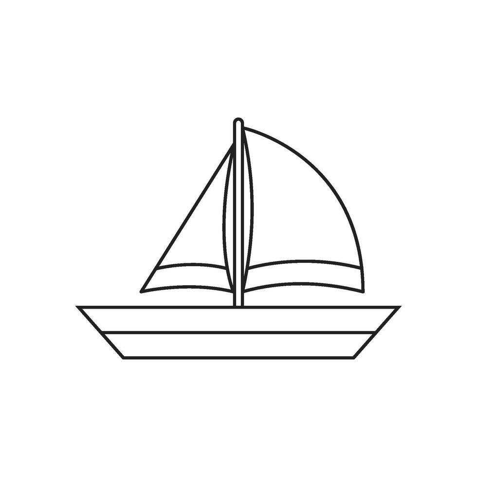 sailboat icon logo vector