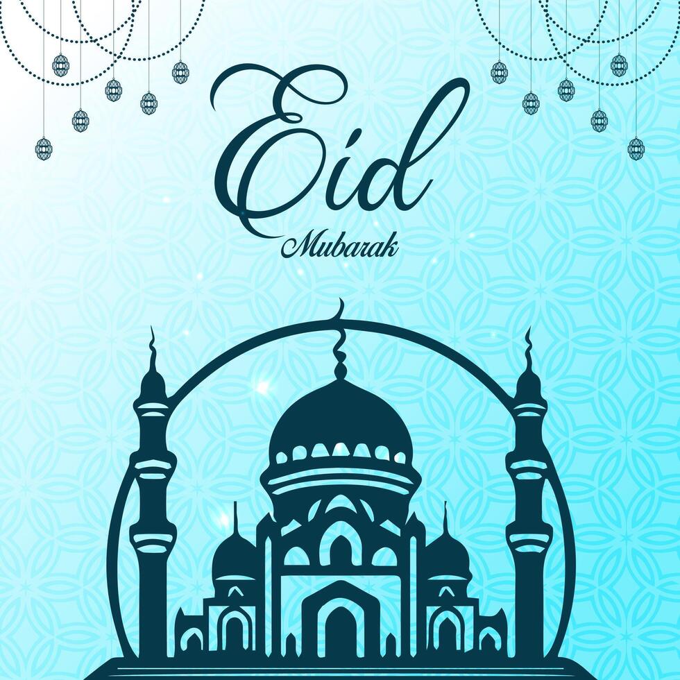 Eid festive wishes background design vector
