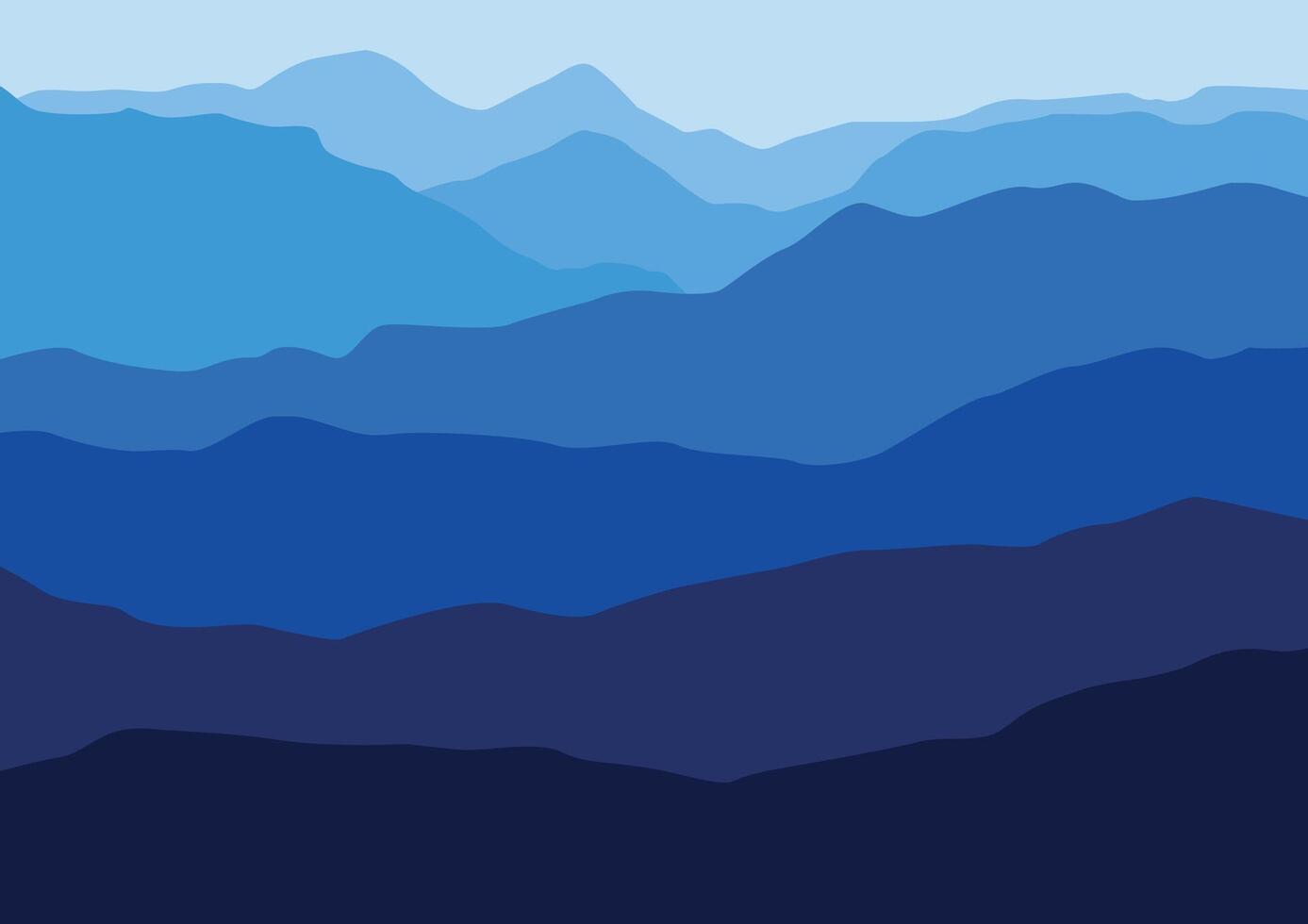 landscape mountains illustration in flat design for background. vector
