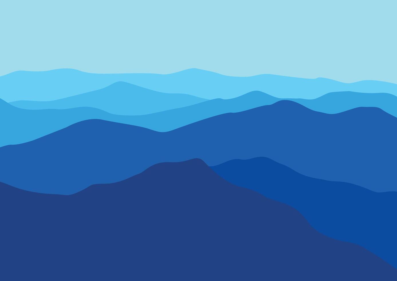landscape mountains illustration in flat design for background. vector