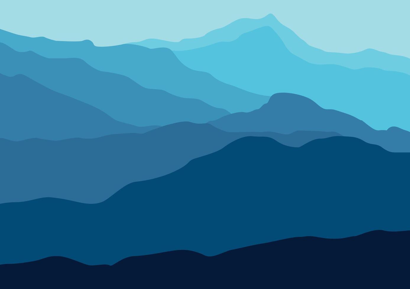 landscape mountains illustration in flat design for background. vector