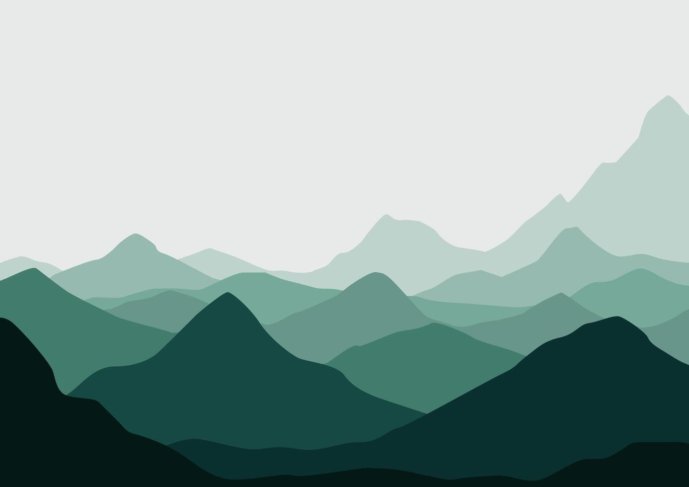 landscape mountains illustration in flat design for background. vector