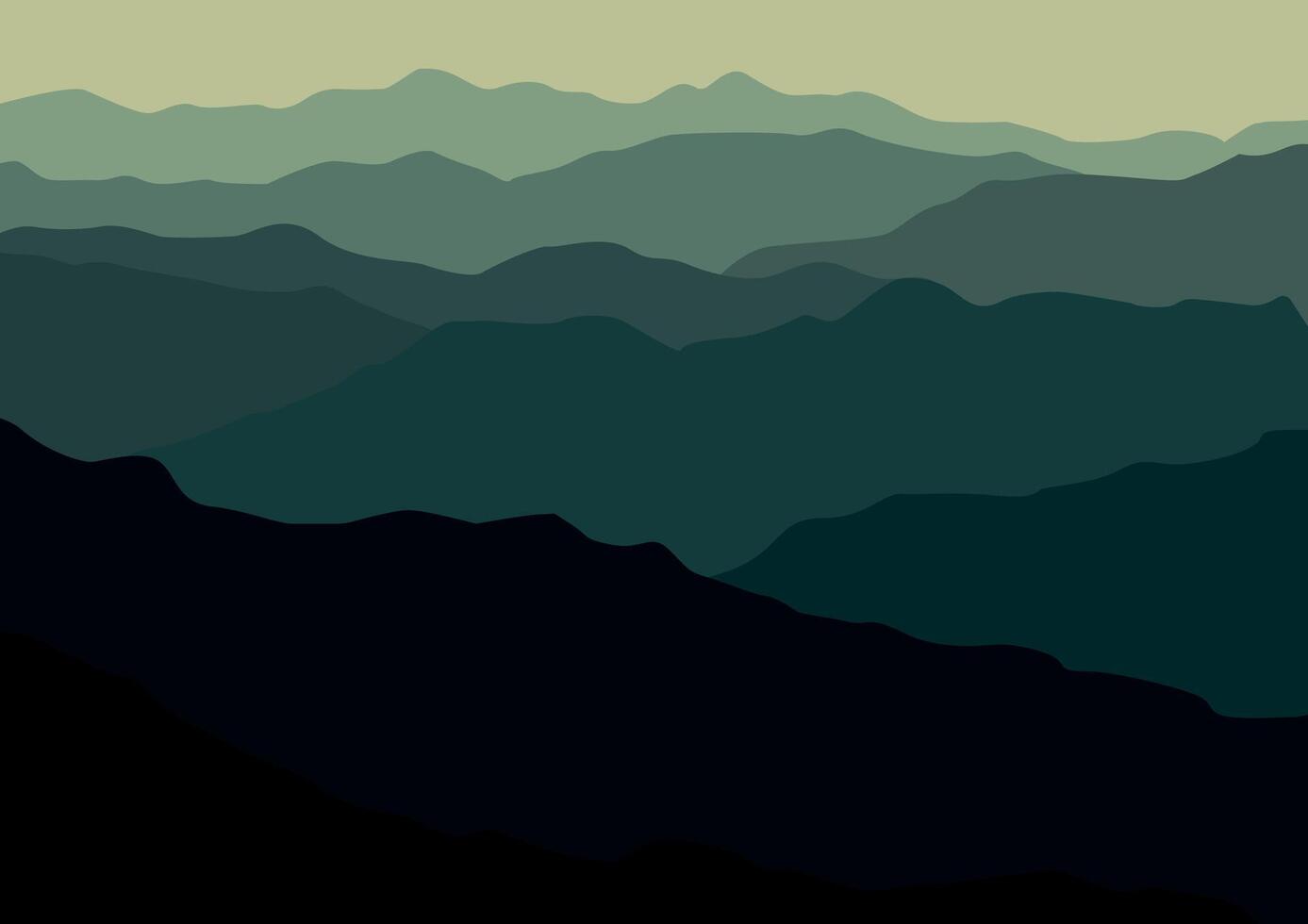 landscape mountains illustration in flat design for background. vector