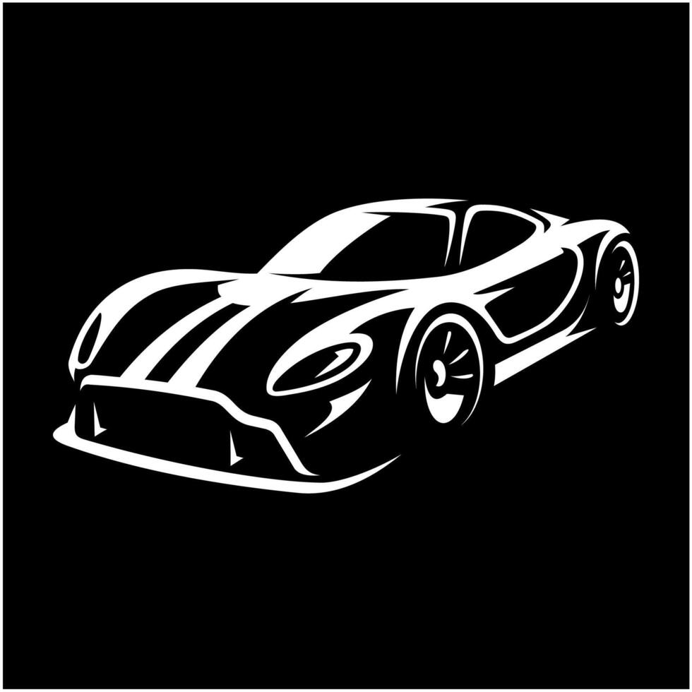 silhouette of a sport car vector