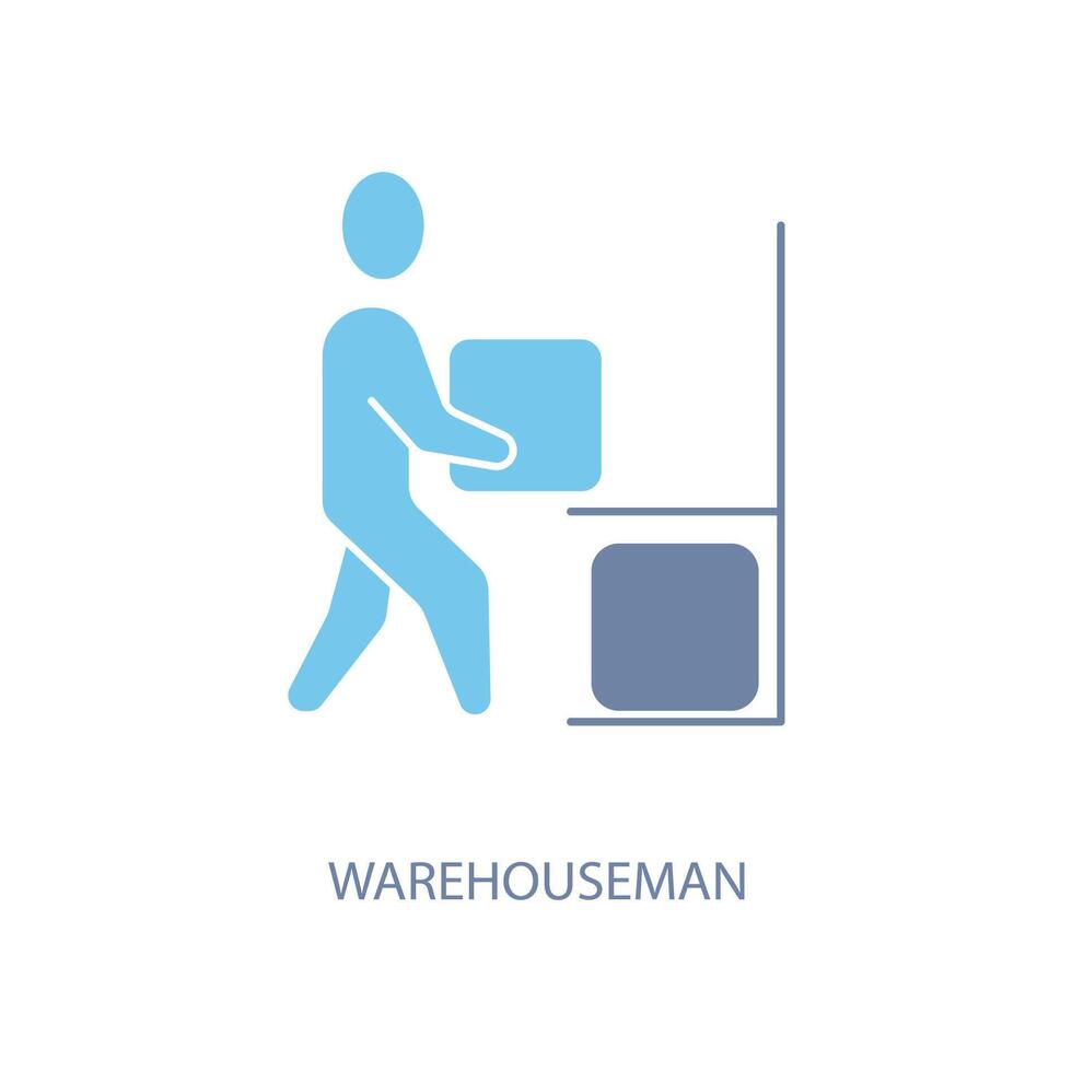 warehouseman concept line icon. Simple element illustration. warehouseman concept outline symbol design. vector