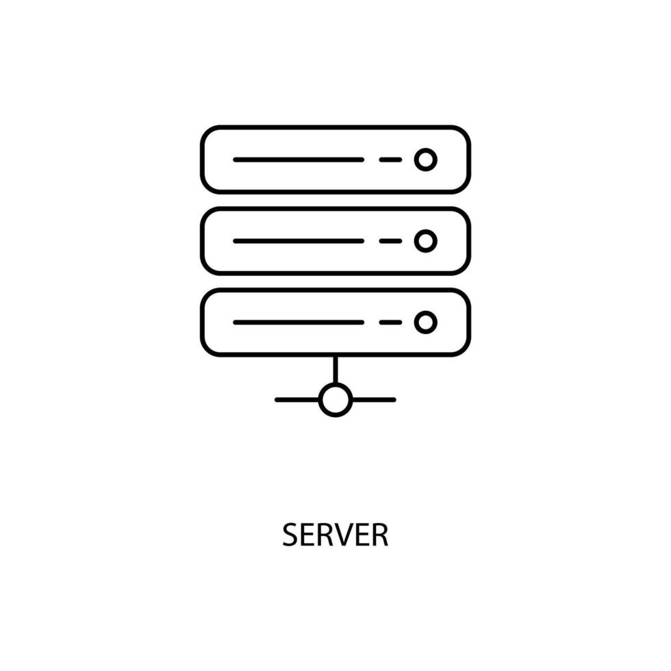 server concept line icon. Simple element illustration. server concept outline symbol design. vector