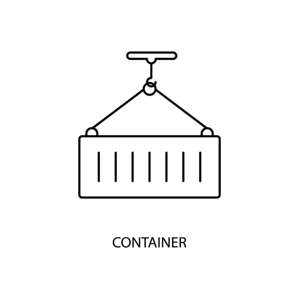 container concept line icon. Simple element illustration. container concept outline symbol design. vector