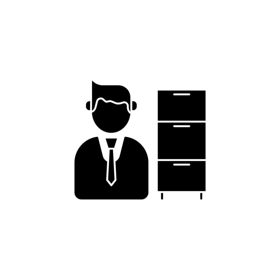 file cabinet concept line icon. Simple element illustration. file cabinet concept outline symbol design. vector