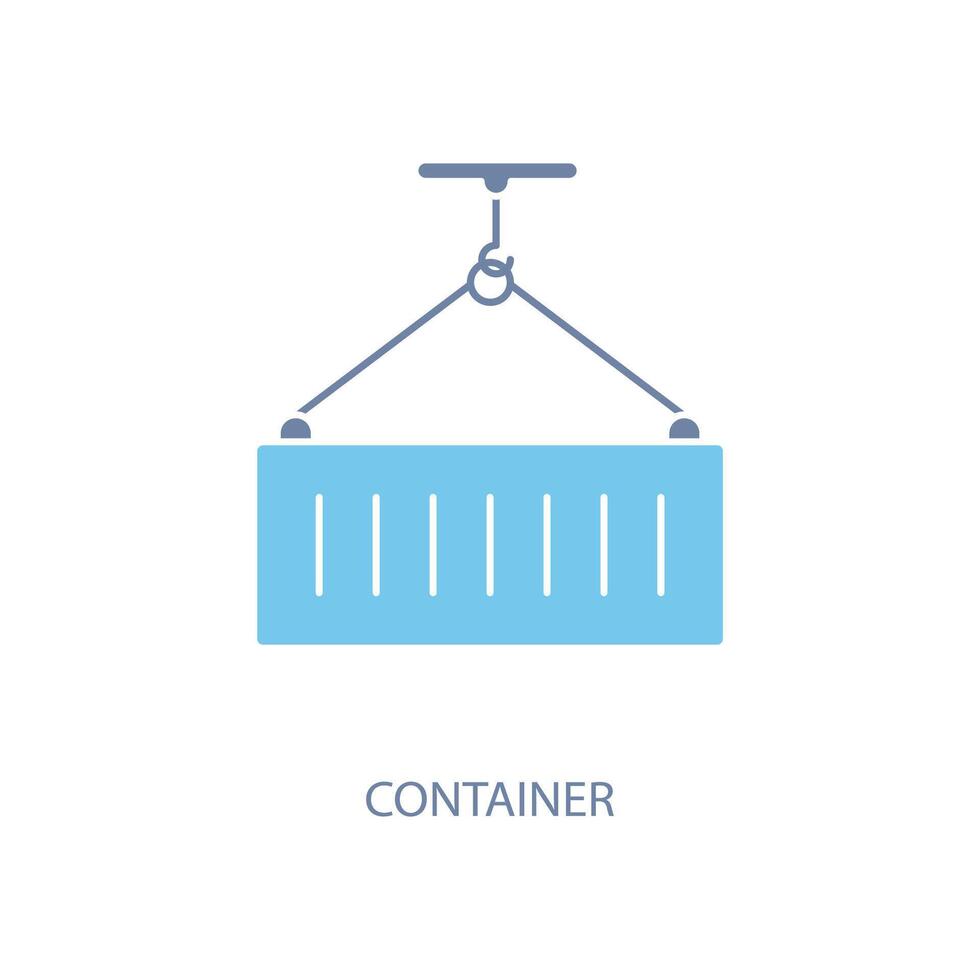 container concept line icon. Simple element illustration. container concept outline symbol design. vector