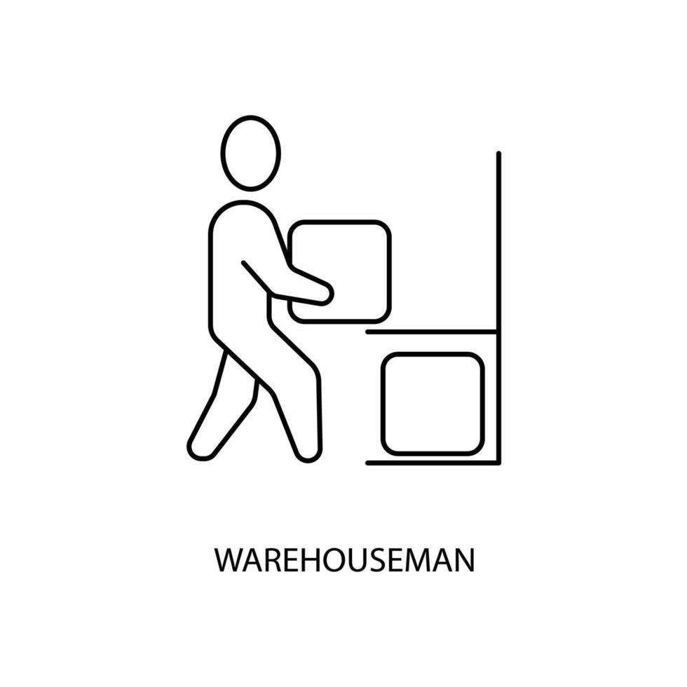 warehouseman concept line icon. Simple element illustration. warehouseman concept outline symbol design. vector