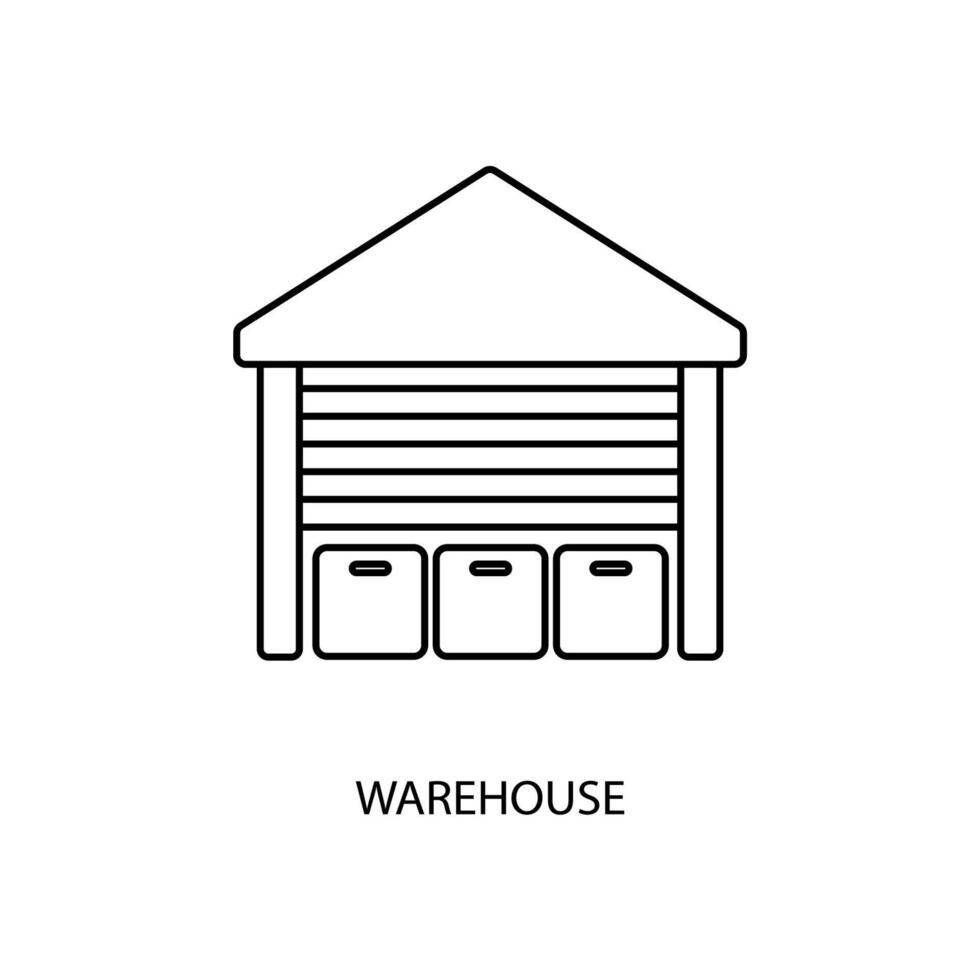 warehouse concept line icon. Simple element illustration. warehouse concept outline symbol design. vector