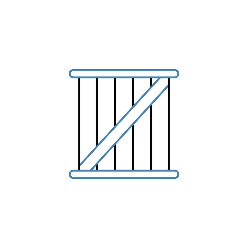 crate concept line icon. Simple element illustration. crate concept outline symbol design. vector