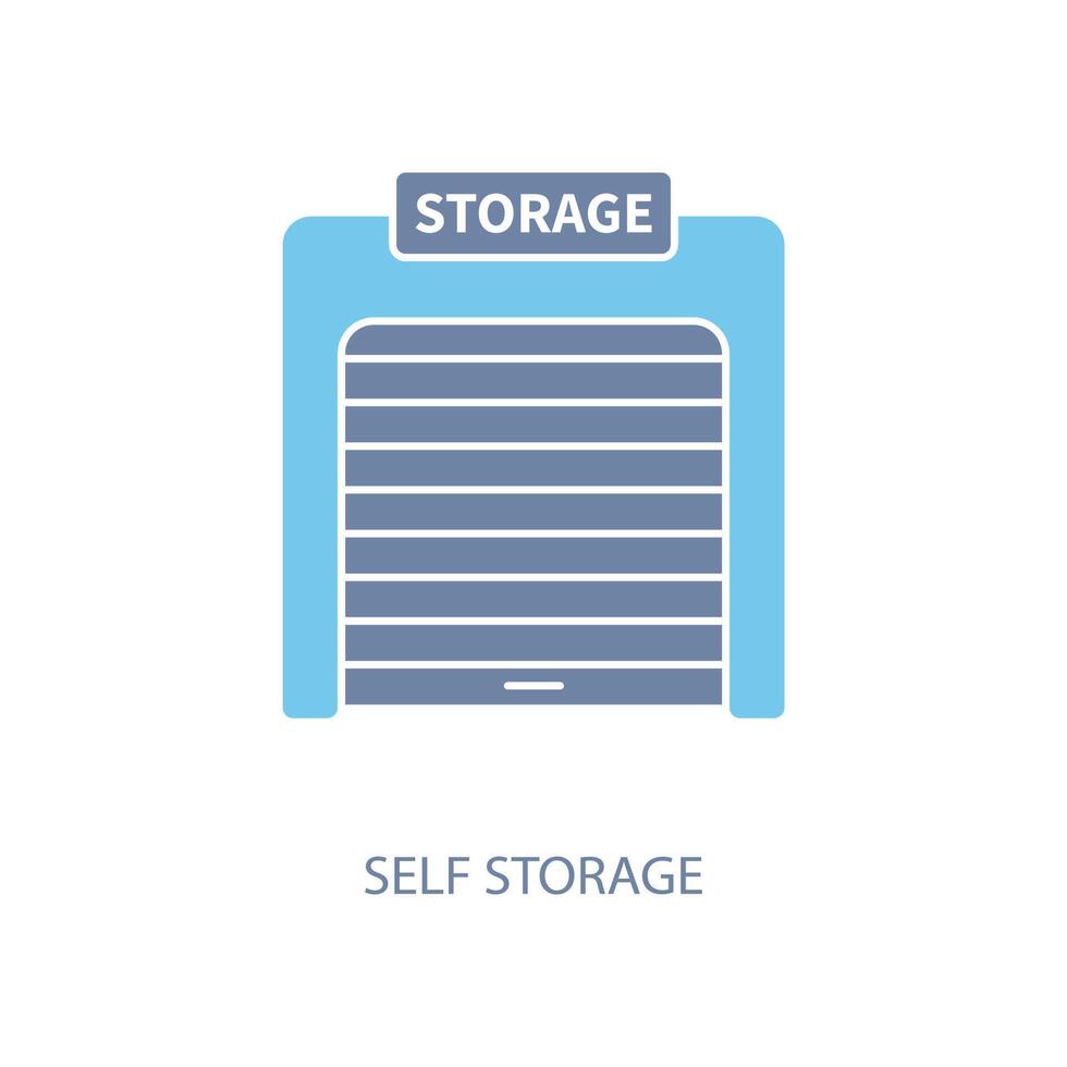 self storage concept line icon. Simple element illustration. self storage concept outline symbol design. vector