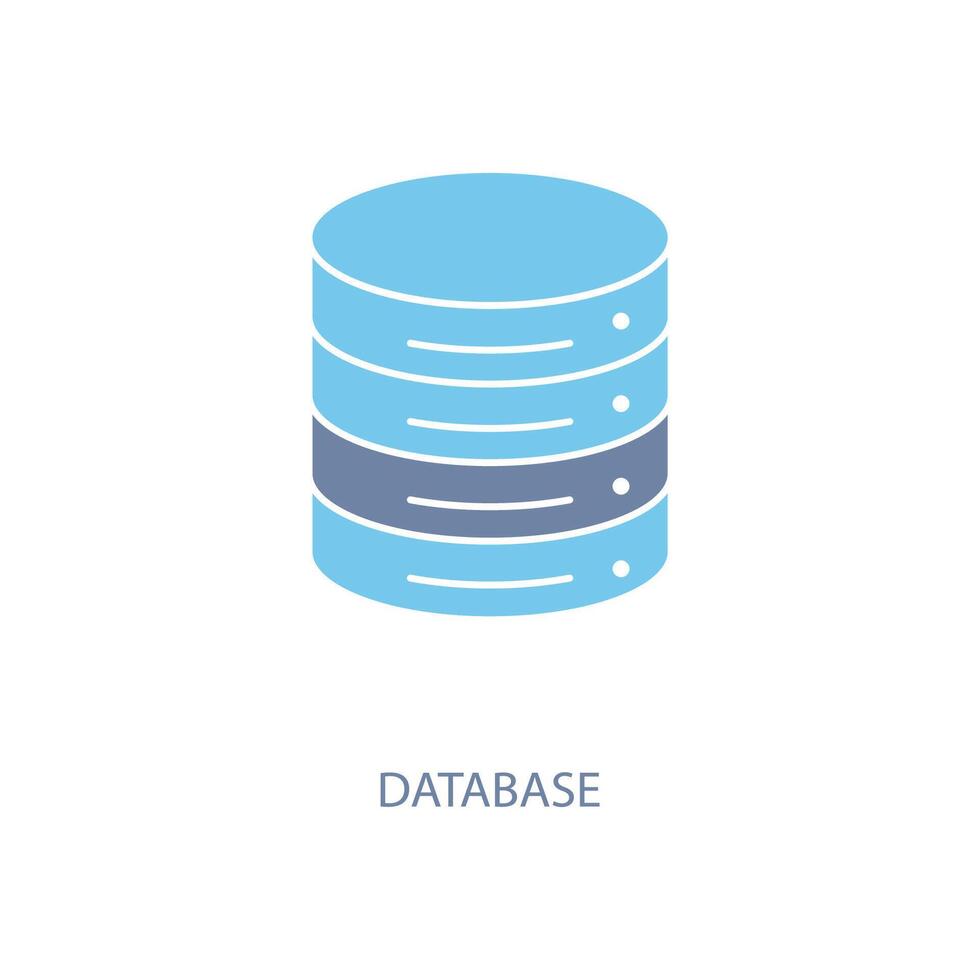 database concept line icon. Simple element illustration. database concept outline symbol design. vector