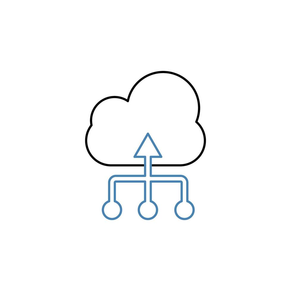 hosting concept line icon. Simple element illustration. hosting concept outline symbol design. vector