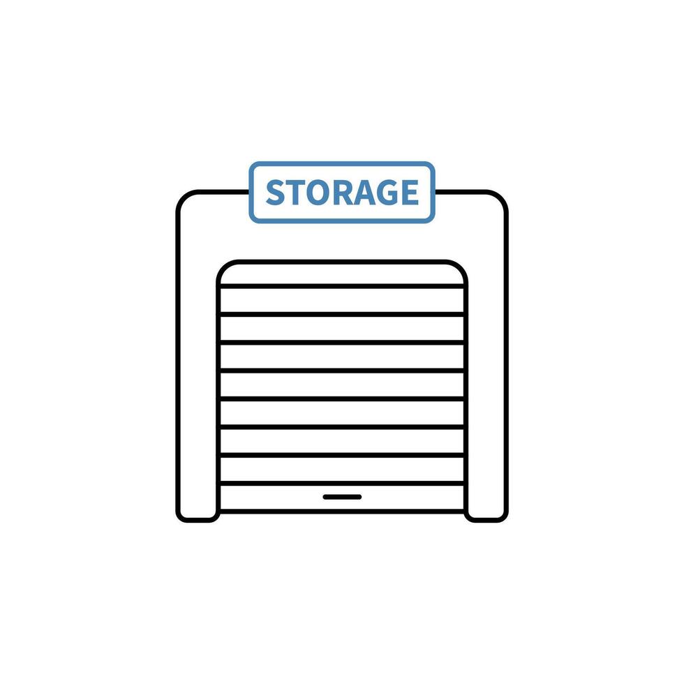 self storage concept line icon. Simple element illustration. self storage concept outline symbol design. vector