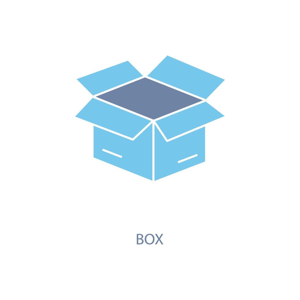 box concept line icon. Simple element illustration. box concept outline symbol design. vector