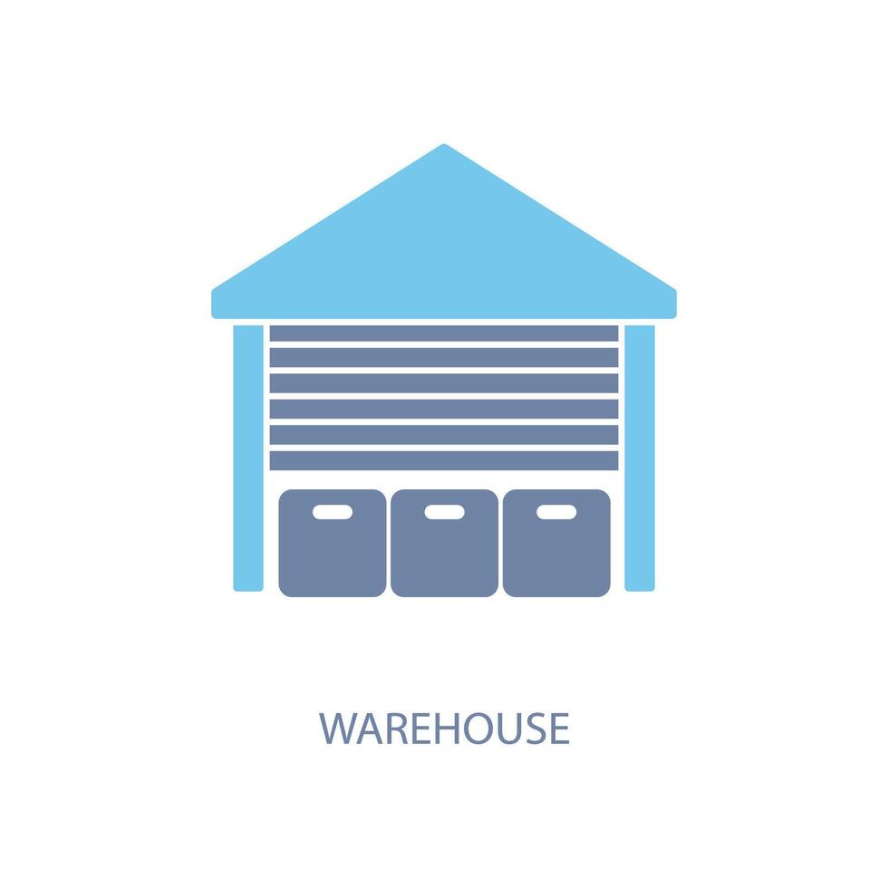 warehouse concept line icon. Simple element illustration. warehouse concept outline symbol design. vector