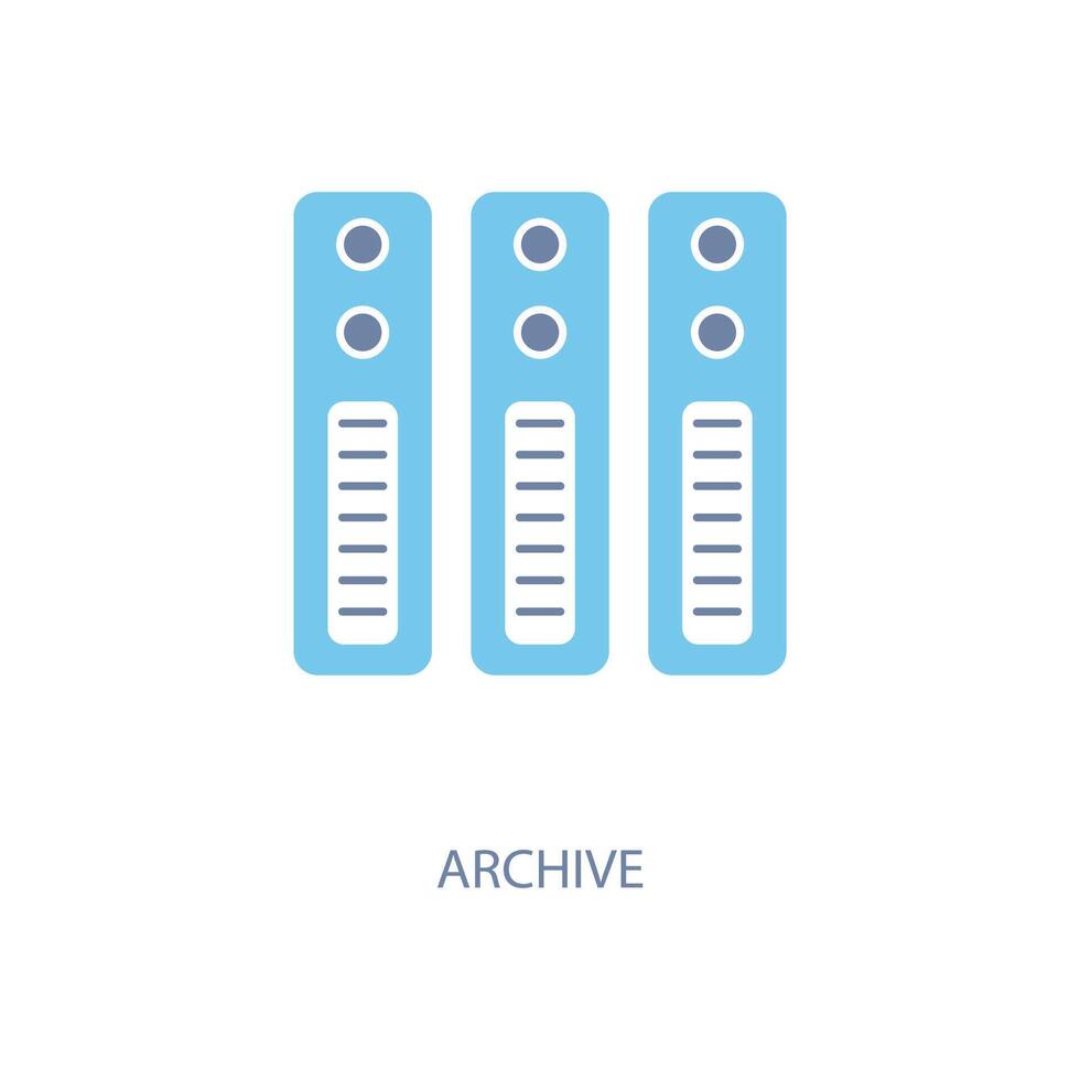 archive concept line icon. Simple element illustration. archive concept outline symbol design. vector