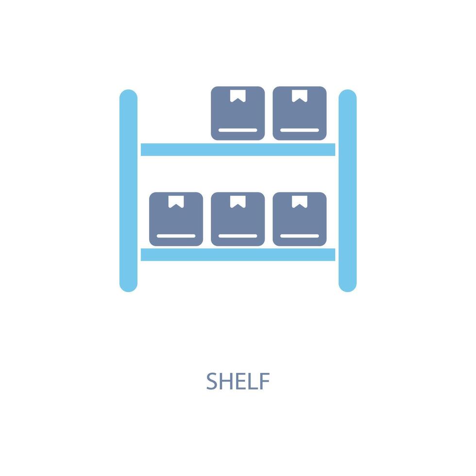shelf concept line icon. Simple element illustration. shelf concept outline symbol design. vector