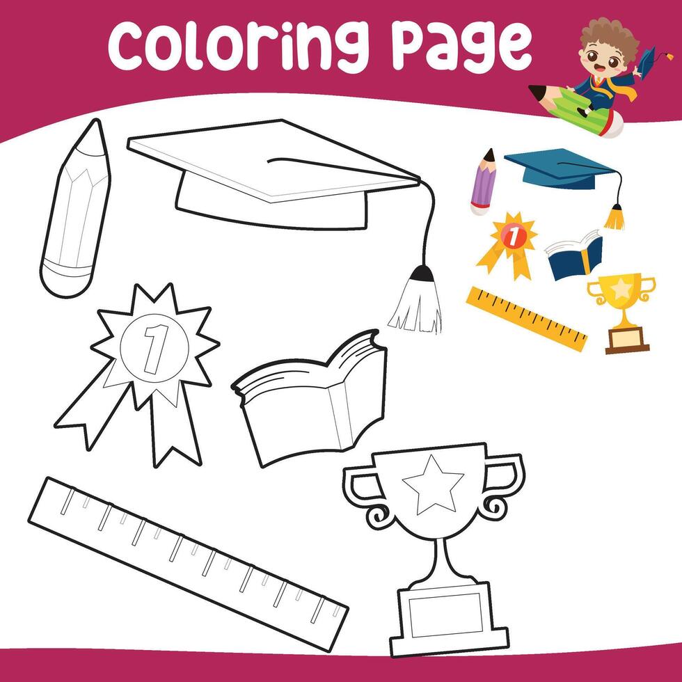 Coloring worksheet page. Educational printable coloring worksheet. Printable activity page for kids. Learning Game. file. vector