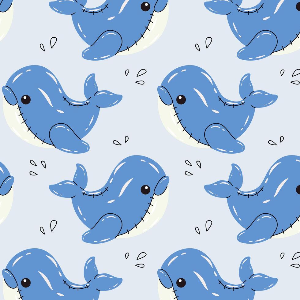 Pattern of blue dolphin rubber pool rings. Swim rings in flat style on white background. Swimming in pool with rubber circles, summertime water activities. Rubber toy for water and beach. vector