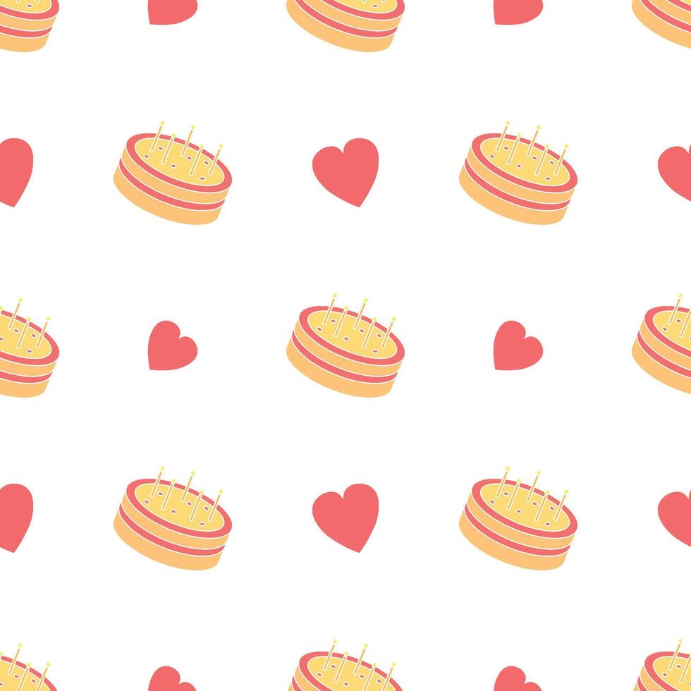 Happy birthday pattern. Seamless birthday background vector