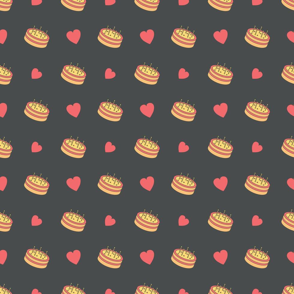 Happy birthday pattern. Seamless birthday background vector