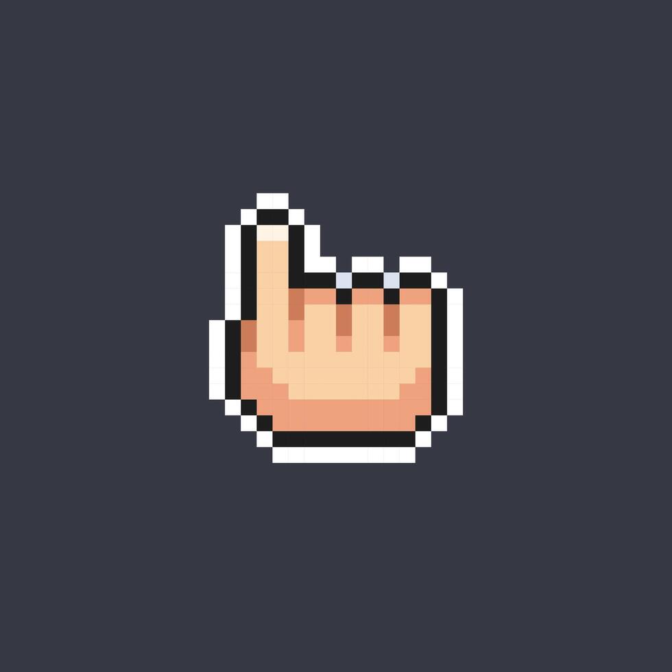 pointer finger in pixel art style vector