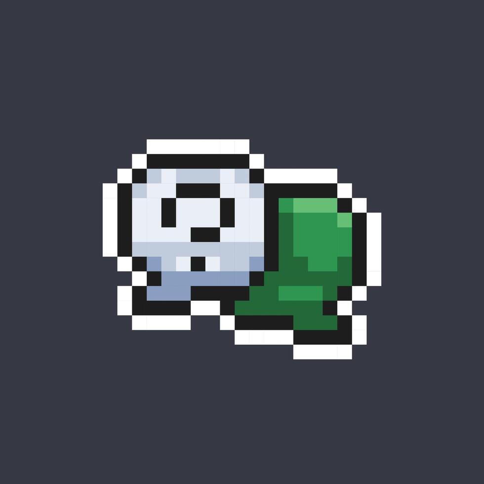 question bubble chat in pixel art style vector