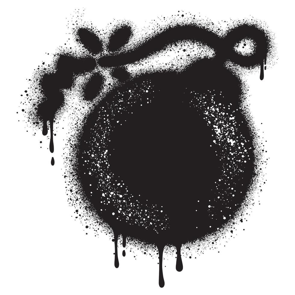 Spray Painted Graffiti bomb icon Sprayed isolated with a white background. vector