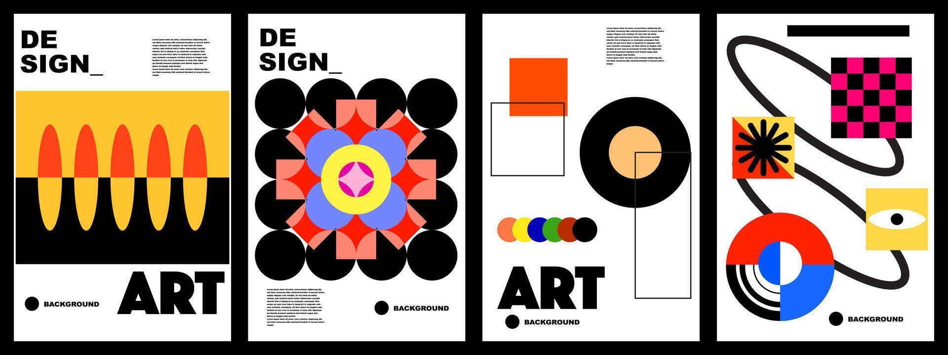 bauhaus design for background, banner, poster, template, brochure, flyer, template, etc vector