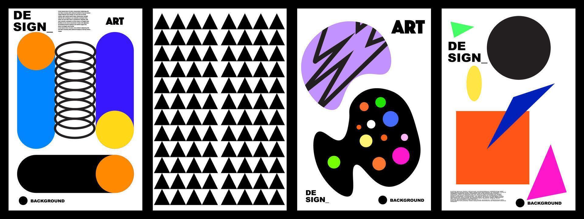 bauhaus design for background, banner, poster, template, brochure, flyer, template, etc vector