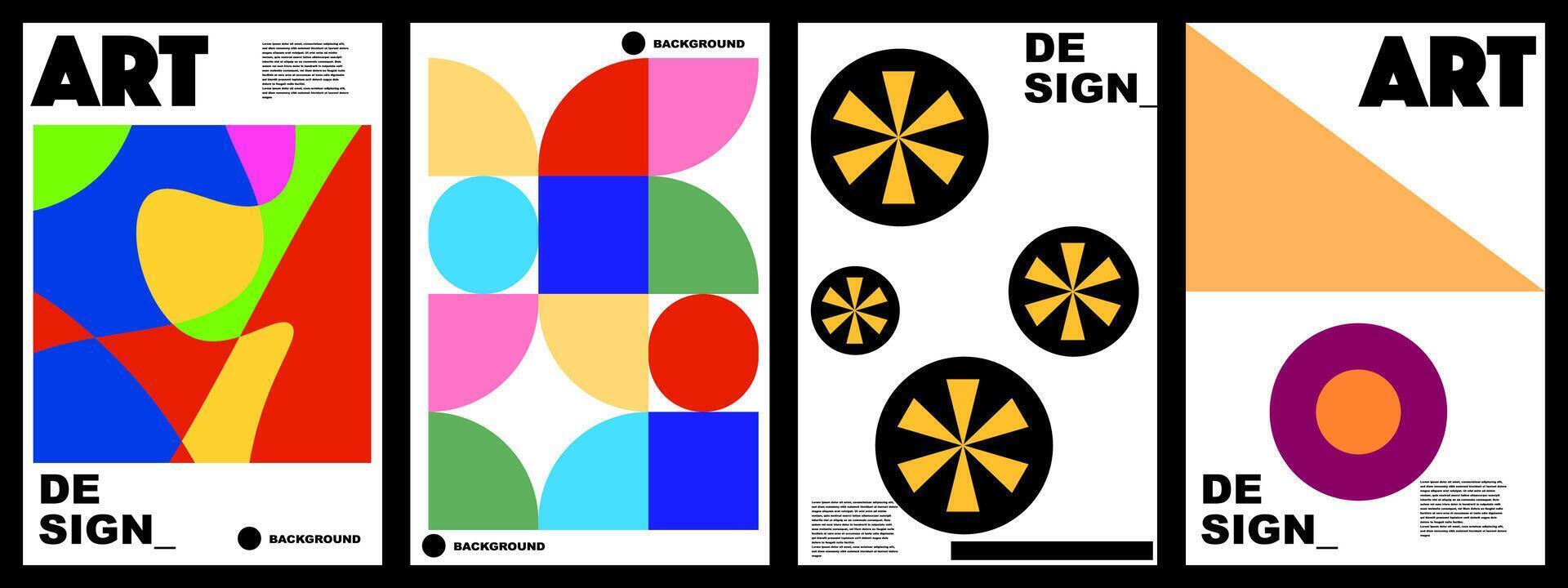 bauhaus design for background, banner, poster, template, brochure, flyer, template, etc vector