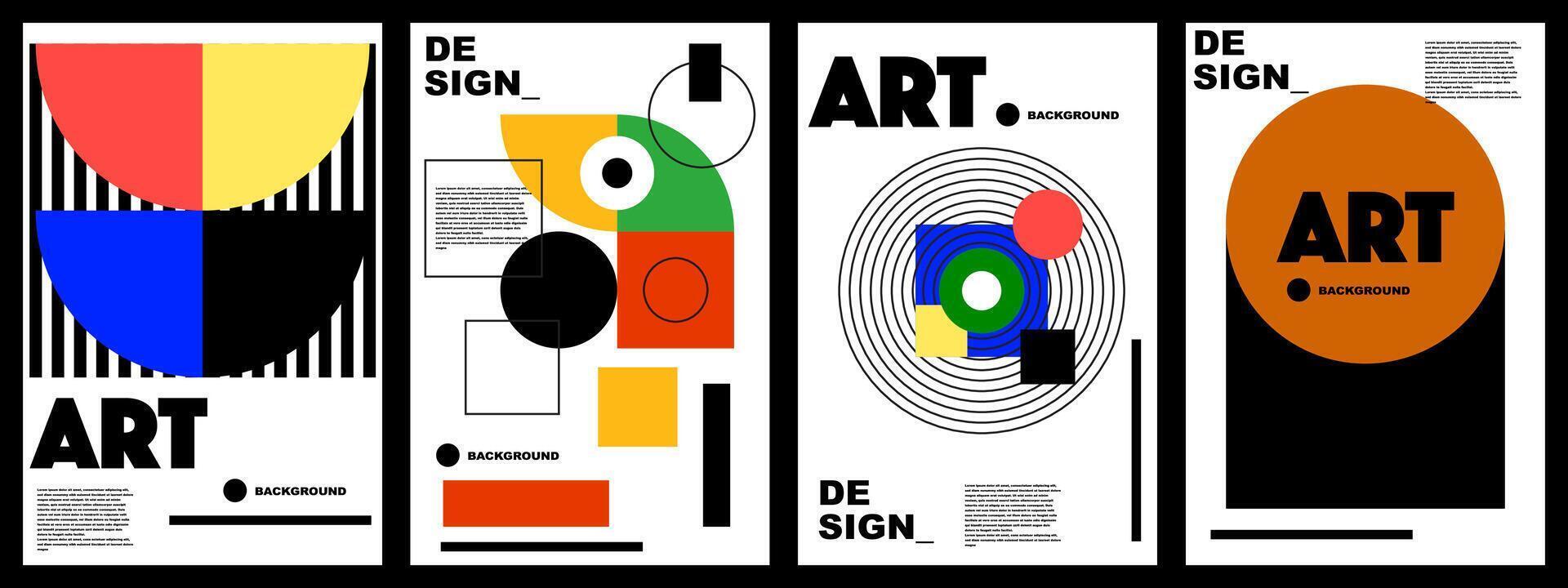 bauhaus design for background, banner, poster, template, brochure, flyer, template, etc vector