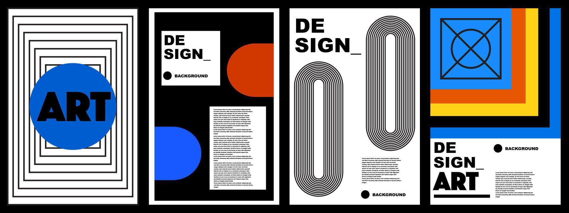 bauhaus design for background, banner, poster, template, brochure, flyer, template, etc vector