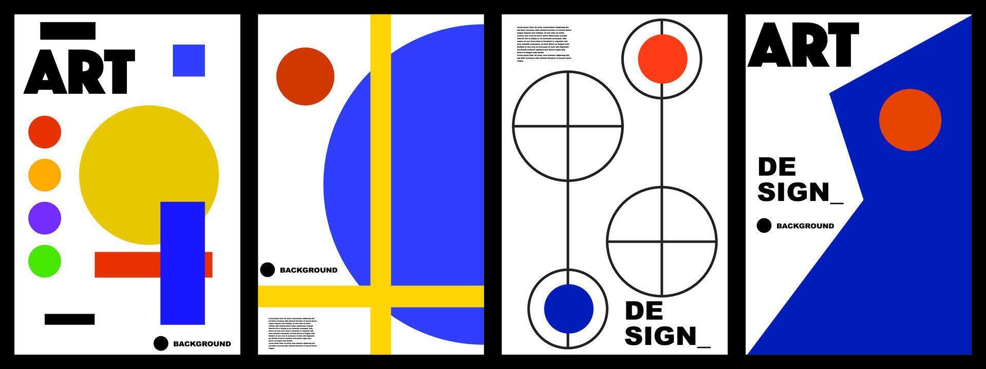 bauhaus design for background, banner, poster, template, brochure, flyer, template, etc vector