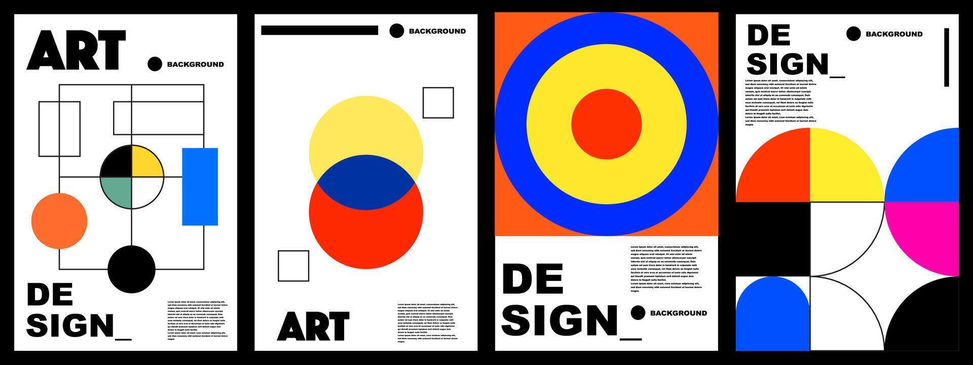 bauhaus design for background, banner, poster, template, brochure, flyer, template, etc vector