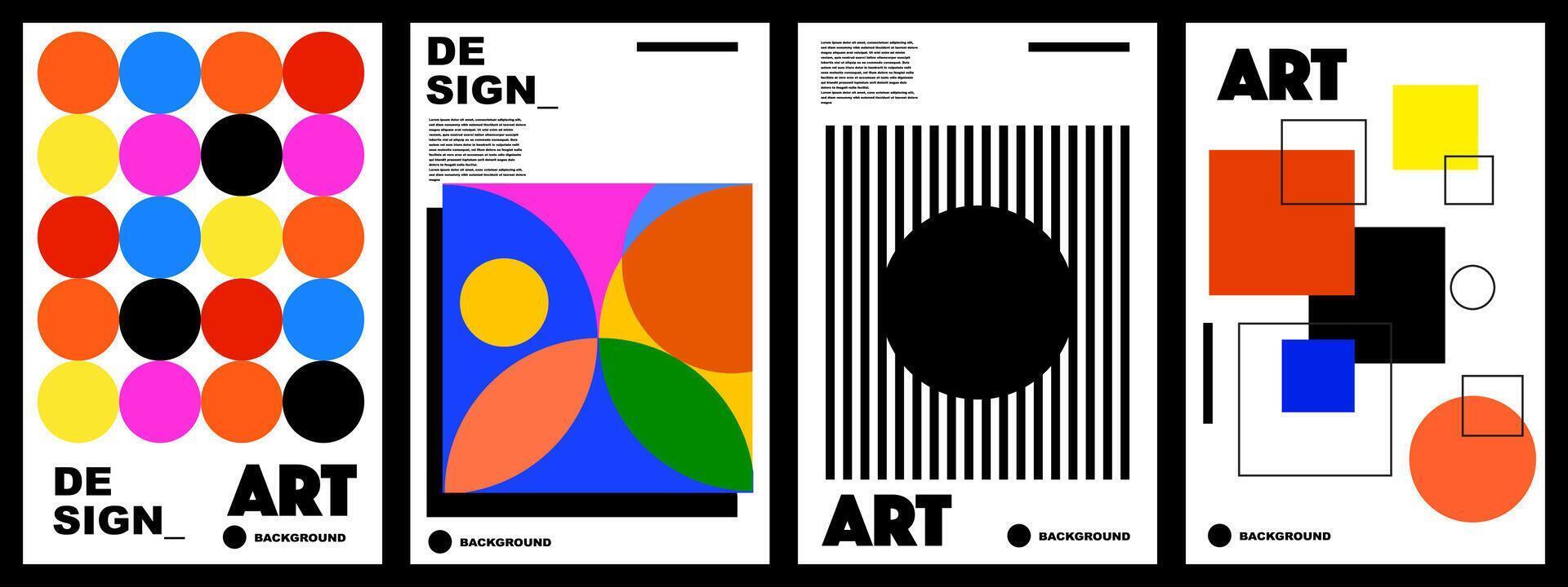 bauhaus design for background, banner, poster, template, brochure, flyer, template, etc vector